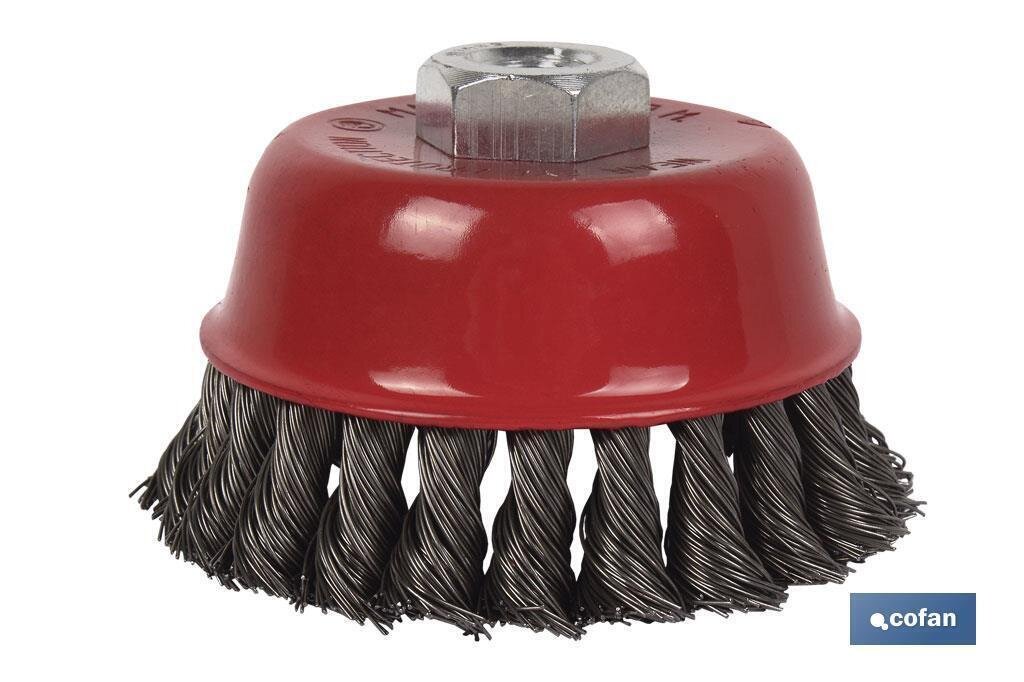 CEPILLO COPA TRENZADO M14 �125 ACERO 0.3mm