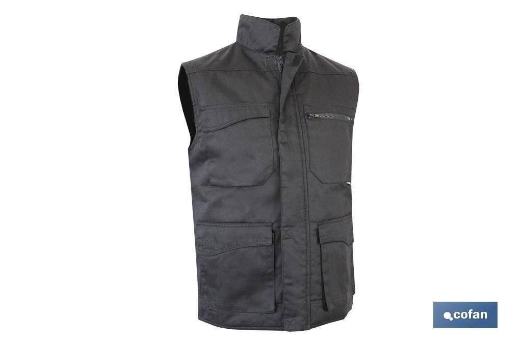 CHALECO MULTIBOLS. ACOLCHADO "COLT" 245gms/m NEGRO T-L
