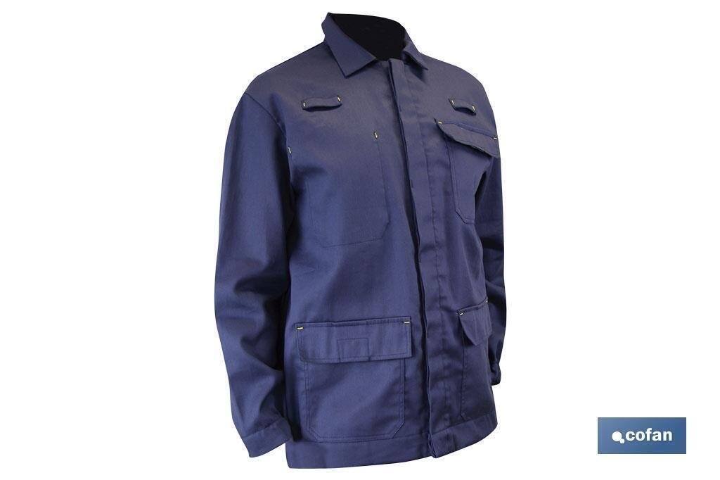 CHAQUETA TRABAJO MULTIRIESGO AZUL OSCURO "MICA" T-L