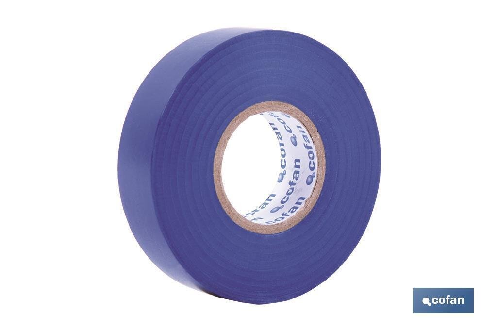 CINTA AISLANTE 180 Micras AZUL 19mmX20 Metros "venta unitaria"