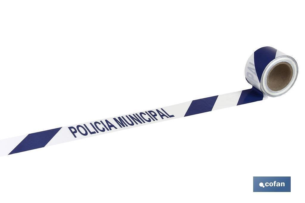 CINTA BALIZ. "POLICIA MUNICIPAL"  80MMX100MTS