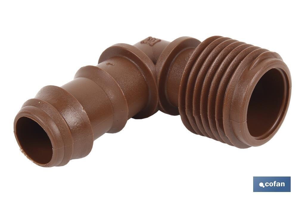 CON. EN CODO R.MACHO �16MM-1/2" (MARR�N-MAX SEGUR.)