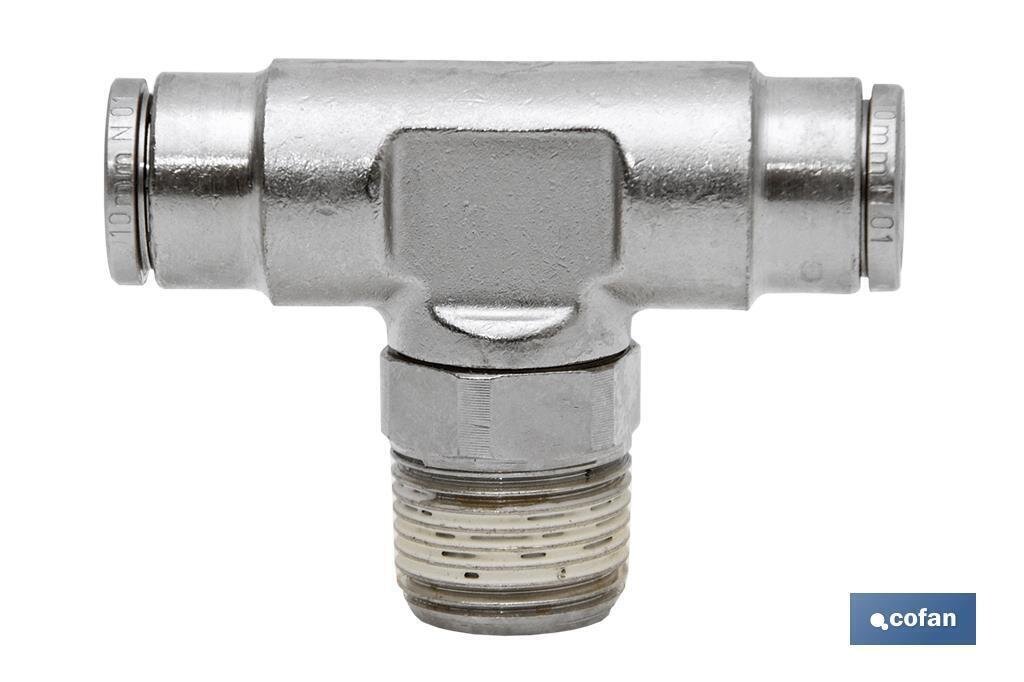 CONEXI�N "T" TUBO 5mm. MACHO 1/8
