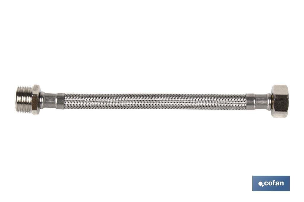 CONEXI�N FLEXIBLE INOX M1/2"-H3/8" 25 CM.