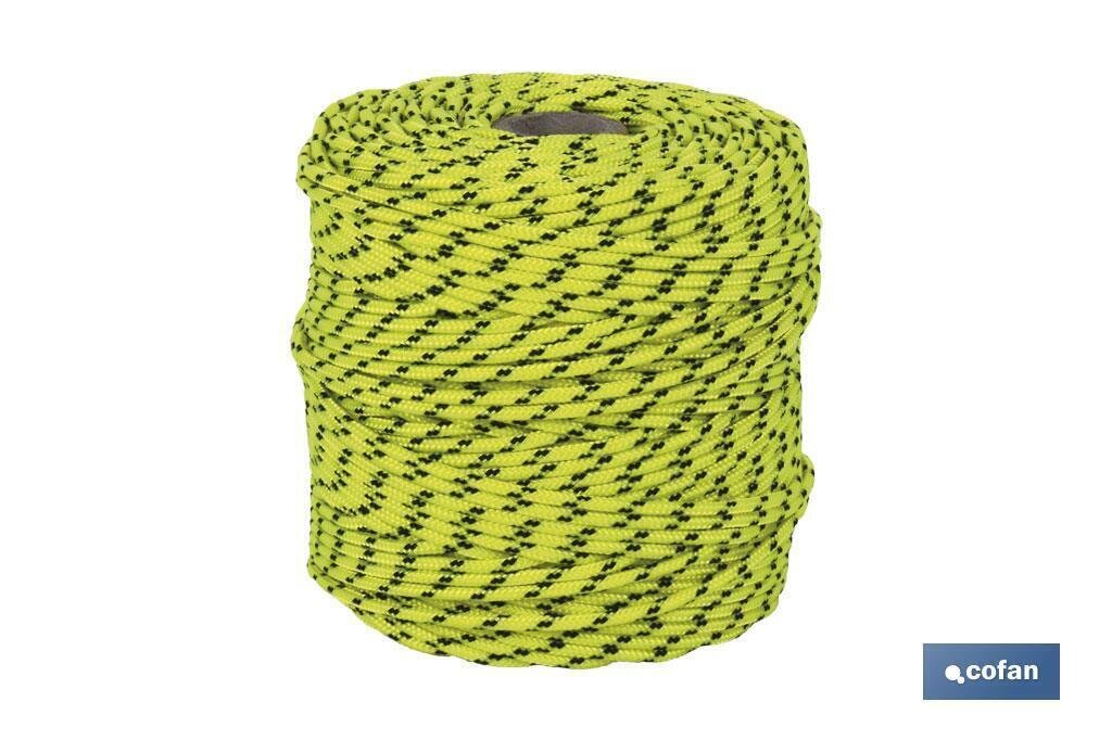 CORD�N TRENZADO HIPPIE AMARILLO/NEGRO 3 MM X 100 M
