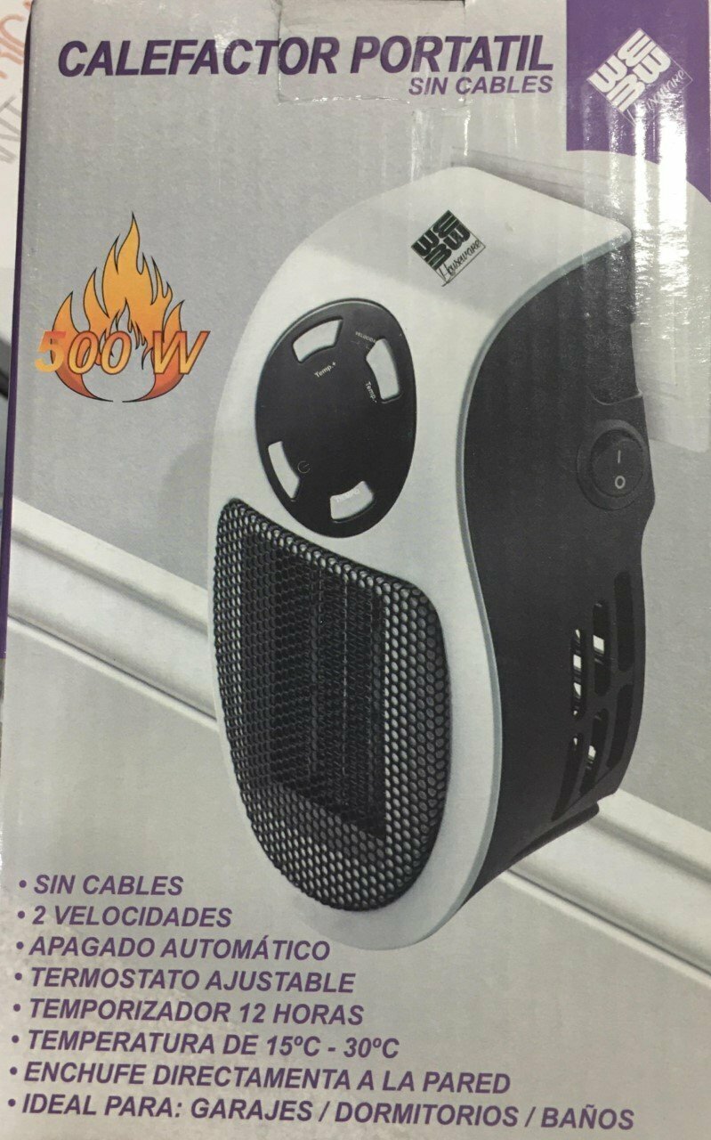Calefactor de Enchufe TFC 1 E Soplador Calefactor económico de 500 vatios con tecnología de cerámica térmicos de Enchufe para el hogar y Fuera de casa