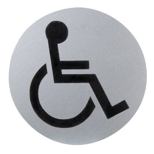 Cartel Aluminio Ba�o Minusvalidos �12 cm.