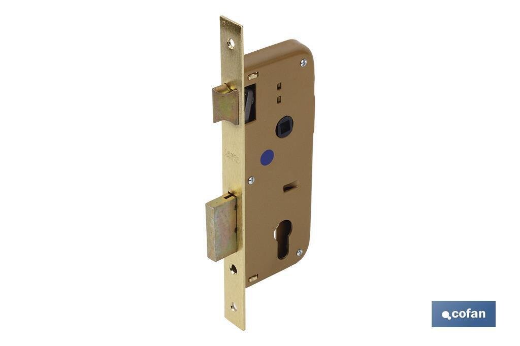 Cerradura Embutir+cerradero D85 E40- N�quel (P/Madera)