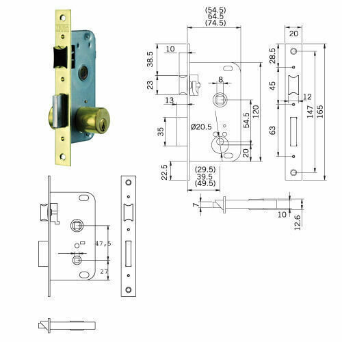 Cerradura Tesa 2004-hl/50