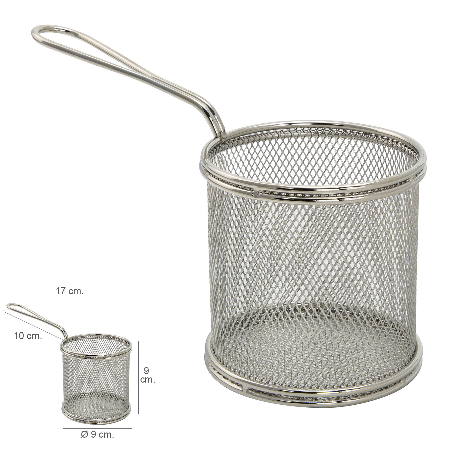 Cesta Freir Mini � 9 cm. Acero Inoxidable Con Mango