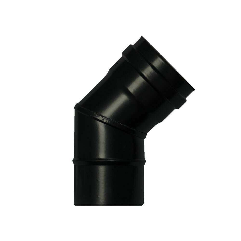 Codo Estufa Pellet Vitrificado �80 mm  45�