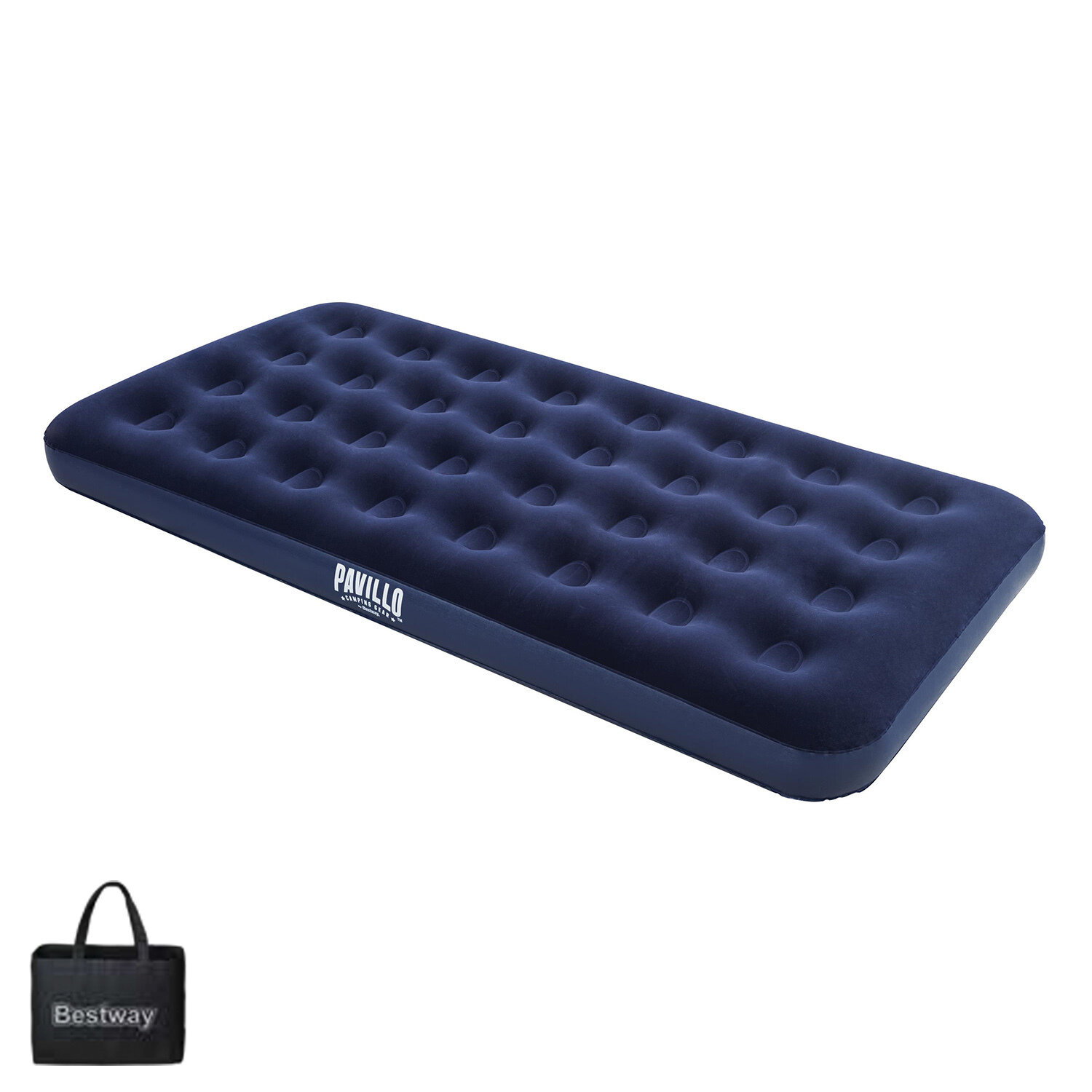 Colchon Camping Inflable Individual 188x99x22 cm.