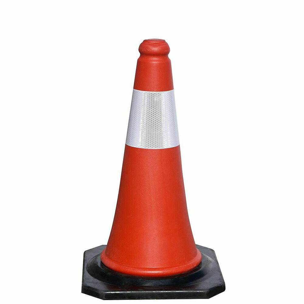 Cono Se�alizacion Base Goma 50 cm. Reflectante