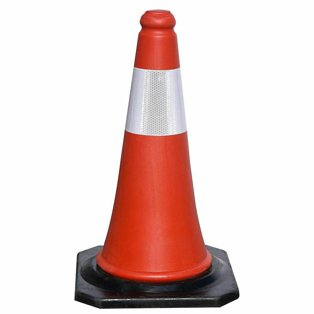 Cono Se�alizacion Base Goma 75 cm. Reflectante