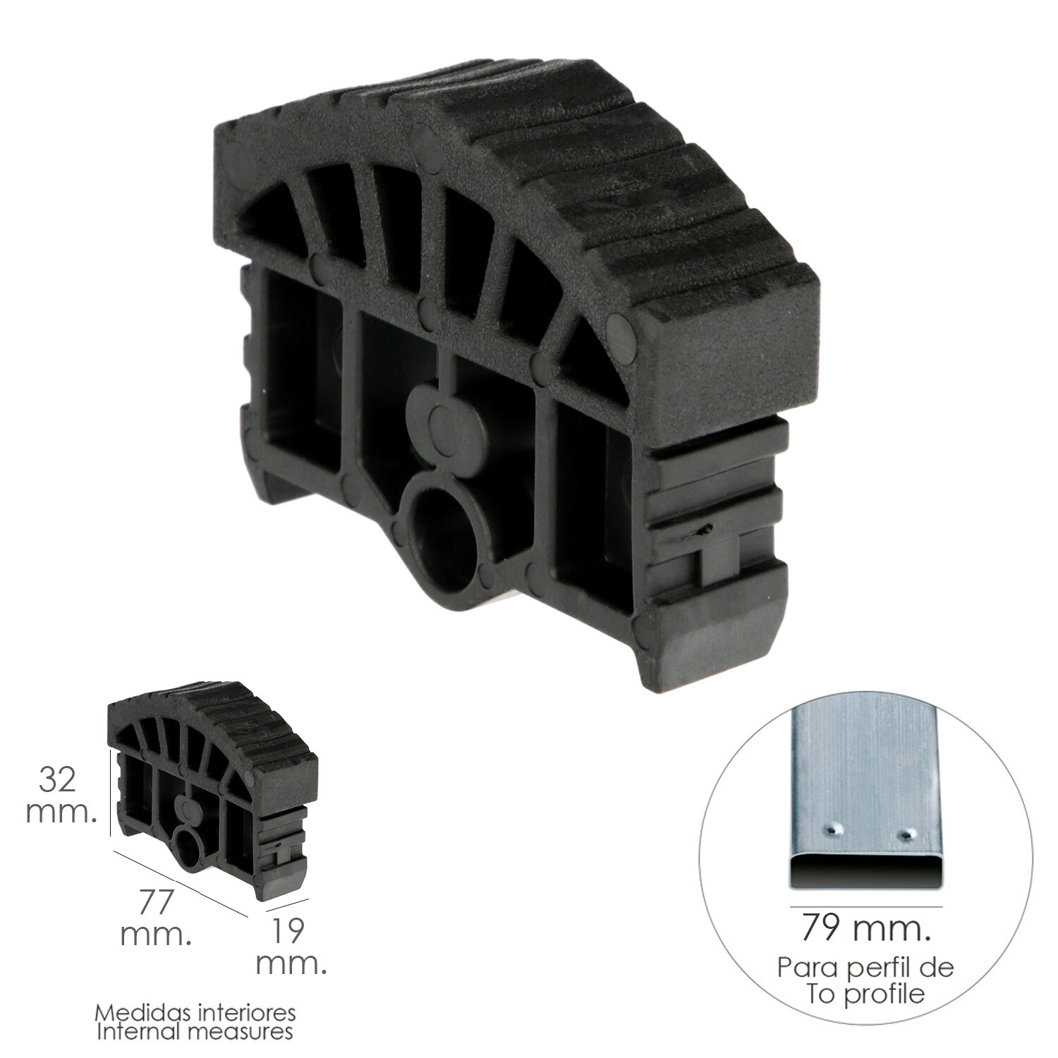 Contera Para Escalera Pronor 3 Tramos y Escalera 2 Tramos Con 12+12 Pelda�os ( Perfil 79 mm.)