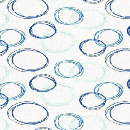 Cortina Ducha Tela Burbujas Azul 180x200 cm.