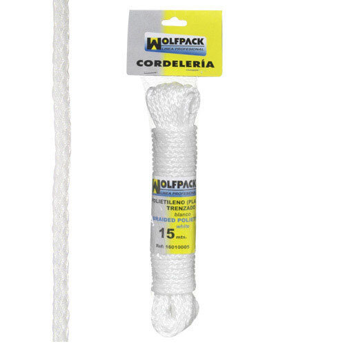 Cuerda Trenzada Pl�stico Blanca (Madeja 15 m.)