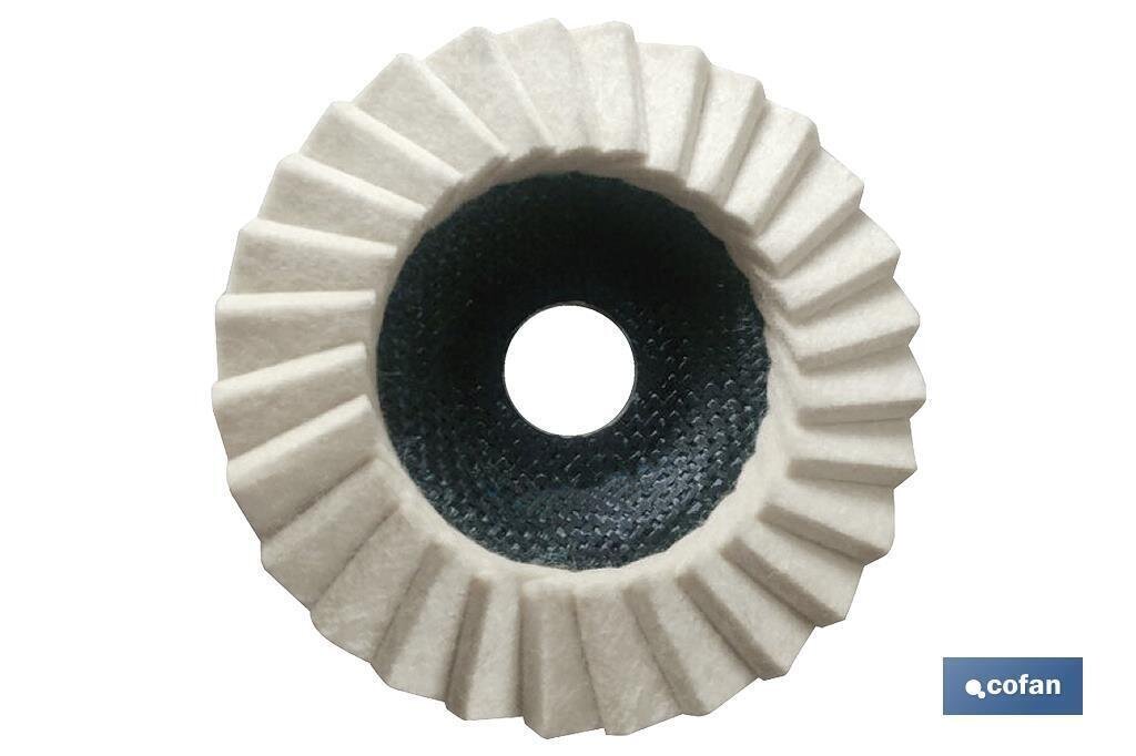 DISCO LAMINAS FIELTRO P/ PULIR �125 G-D5/H25