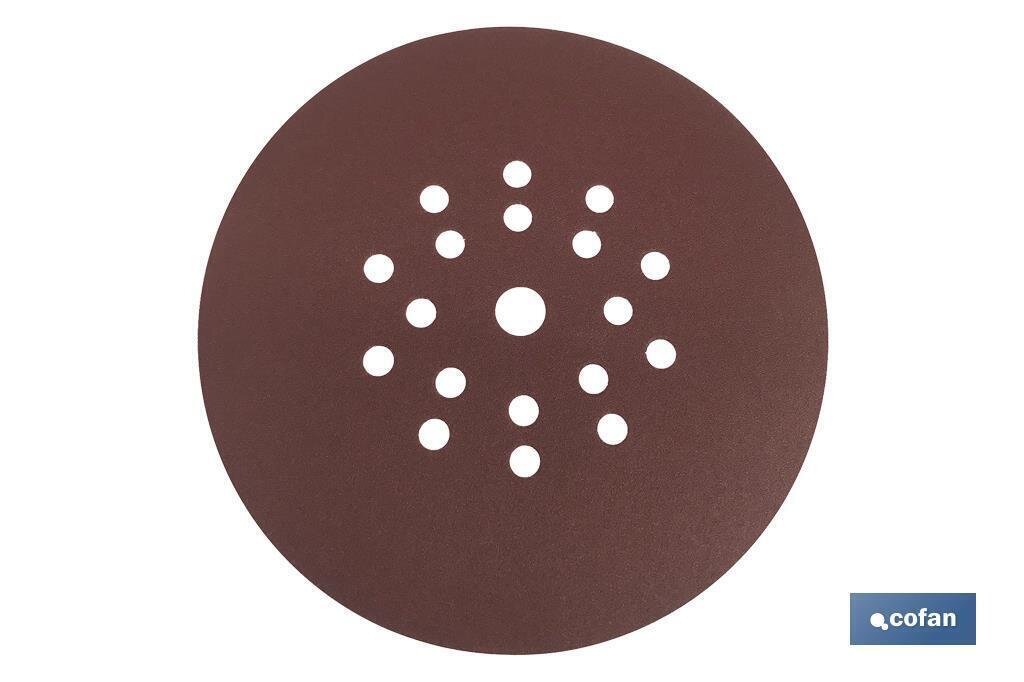 DISCO LIJA CON VELCRO DE �XIDO ALUMINIO ROJO �225 G-150