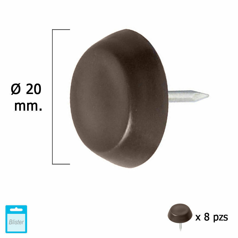 Deslizante Grande Marron �20 (Blister 8 Unidades)