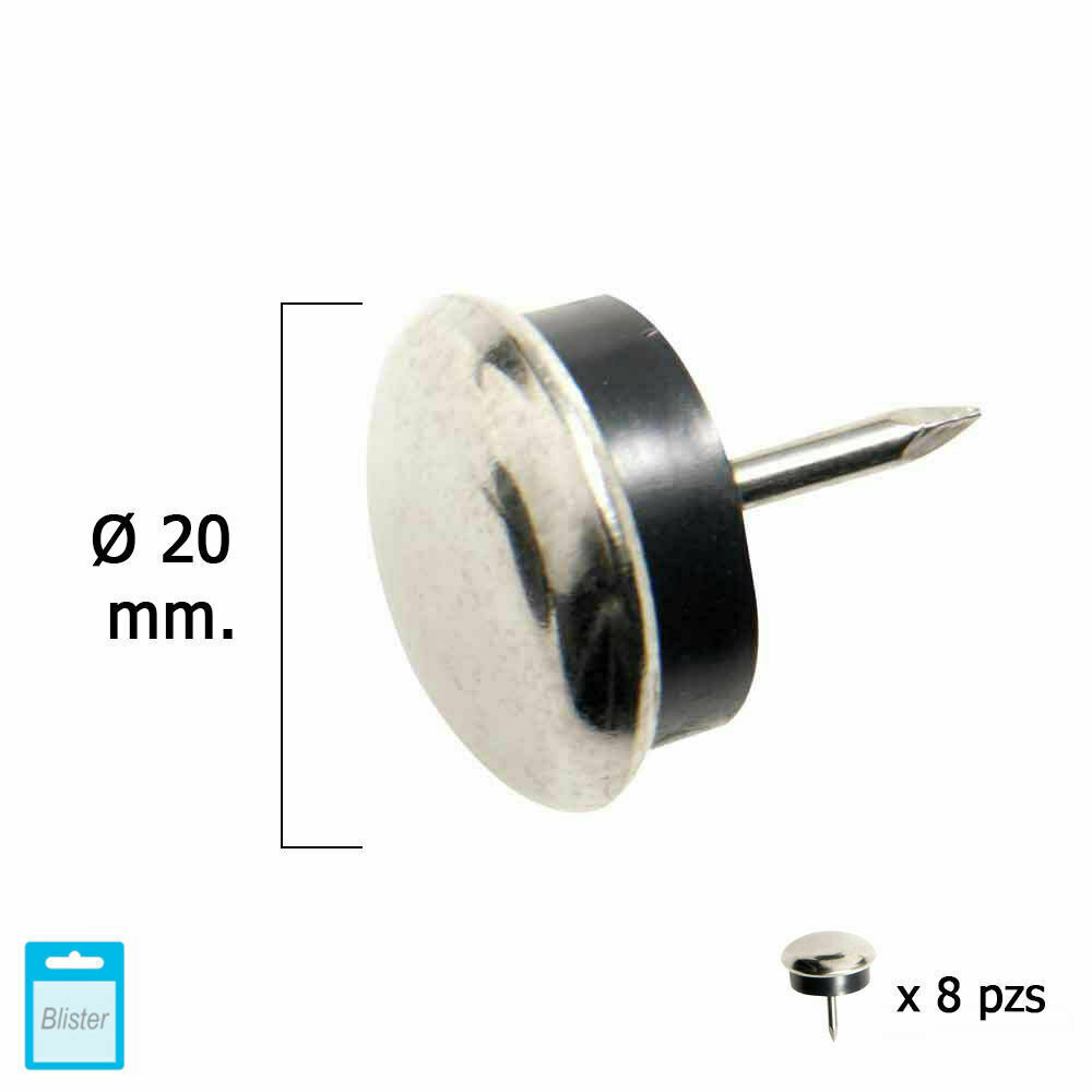 Deslizante Metal Goma Claro �20 (Blister 8 Unidades)