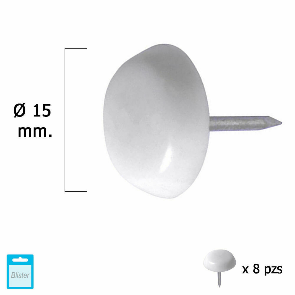 Deslizante Peque�o Blanco �15 (Blister 8 Unidades)