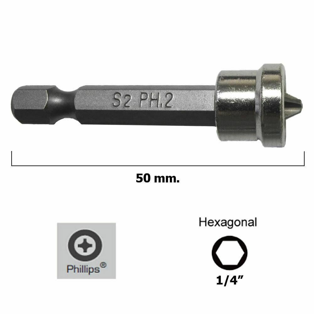Destorpuntas Maurer Pladur Phillips N� 2  Estuche de 5 piezas  50 mm.