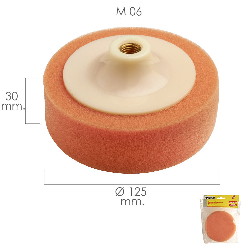 Disco Pulidor Esponja Para Amoladora / Pulidora � 125 mm. M14