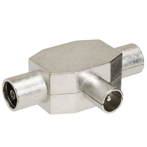 Distribuidor TV Blindado Metal 1 Macho + 2 Hembra