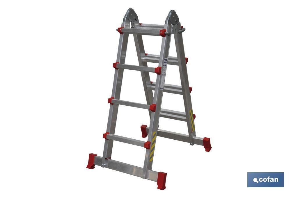 ESCALERA ALUM. MULTIPOS. 4x5 PELDA�OS Y 4,83 MTS