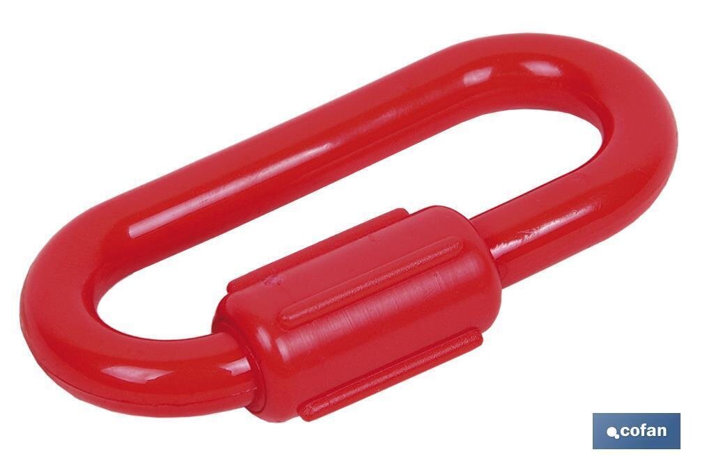 ESLABON UNION CADENA PL�STICO 8mm ROJO