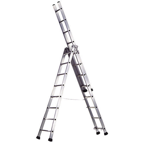 Escalera Aluminio Industrial Pronor 3 Tramos.10+10+10 Pelda�os