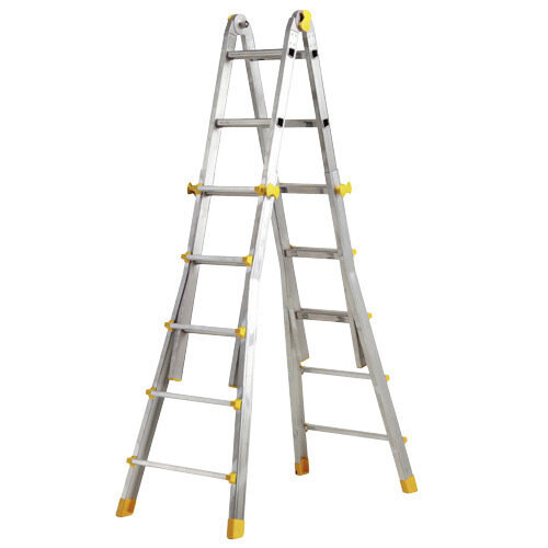 Escalera Telesc�pica Aluminio  4+4 Pelda�os Perfil 67 mm.
