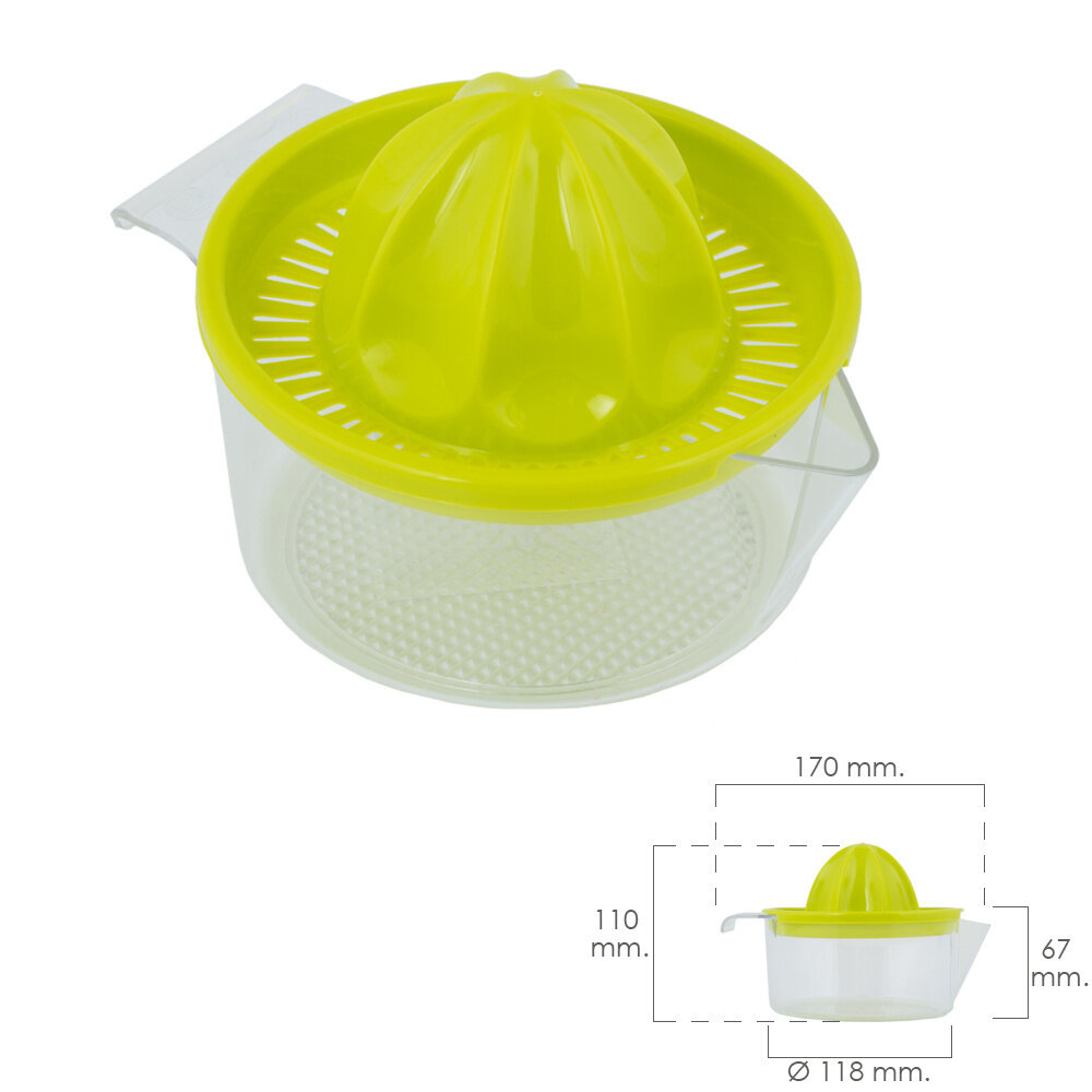 Exprimidor Zumo Manual Frutas Con Jarra Pl�stico � 12 x 11 cm.