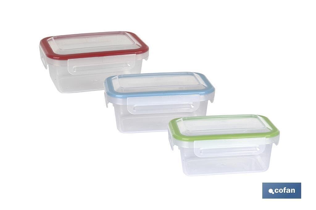 FIAMBRERA VERDE RECTANGULAR CON JUNTA BI-MATERIA  MODELO YUBA 1 L