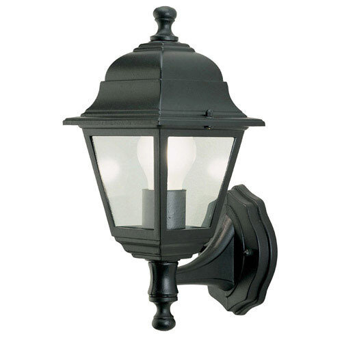 Farol Jard�n Soporte Bajo Negro