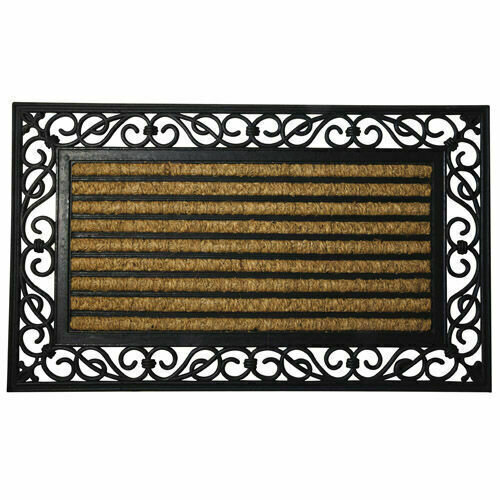 Felpudo Fibra Coco y Goma Rayas 45x75 cm.