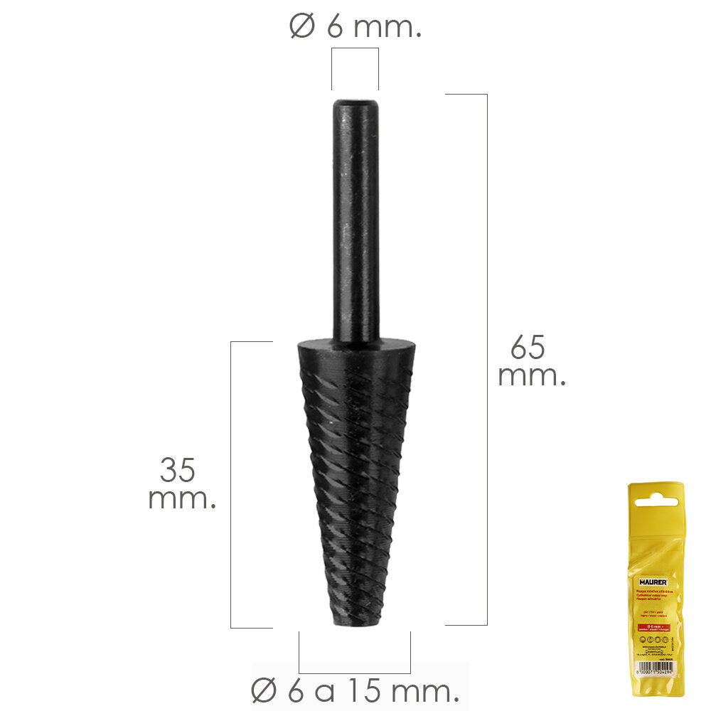 Fresa Rotativa Para Metal Conica � 6 a 15 mm. Para Taladro / Fresadora