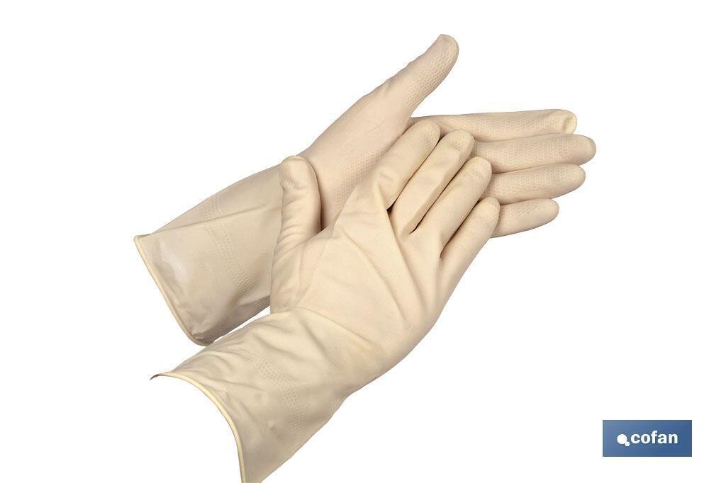 GUANTE LATEX NATURAL NO FLOCADO TALLA 9