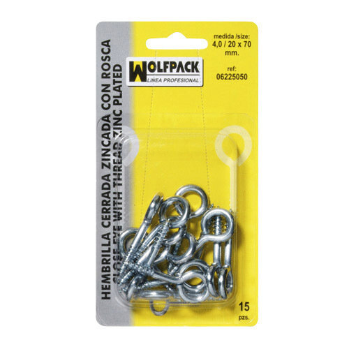 Hembrilla Cerrada 4,0 / 20 x 70 mm. (15 Piezas)