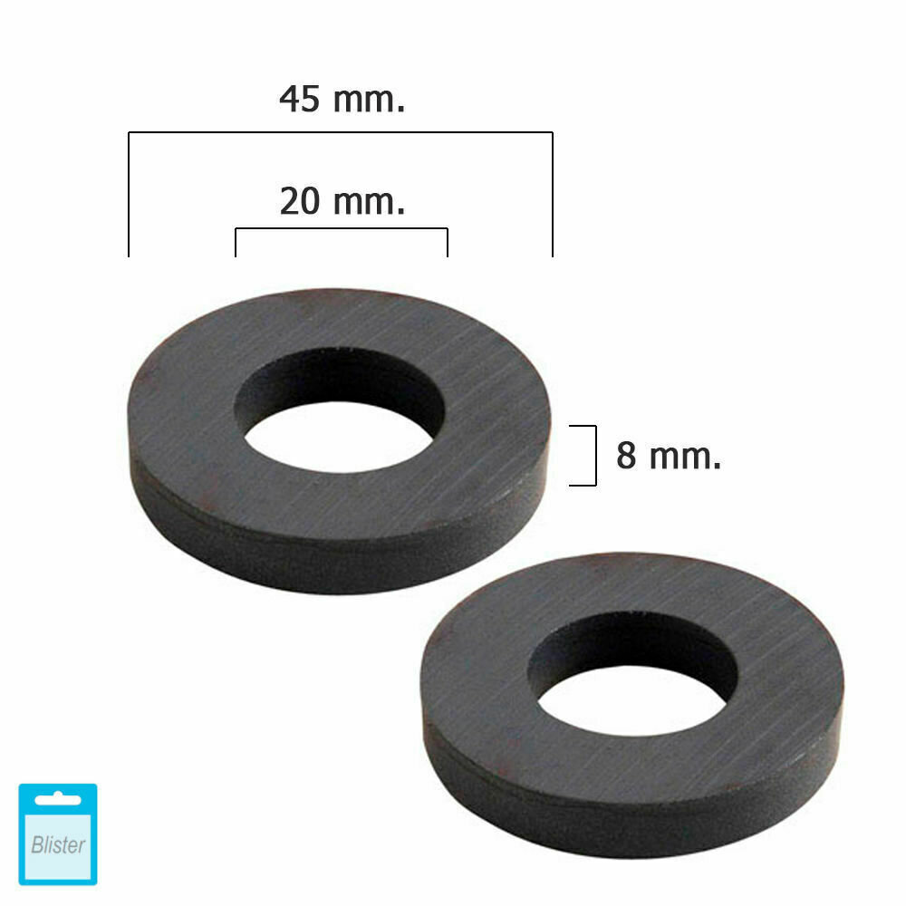 Iman Wolfpack Ferrita Aro � 45x20x8 mm. (Blister 2 Piezas)