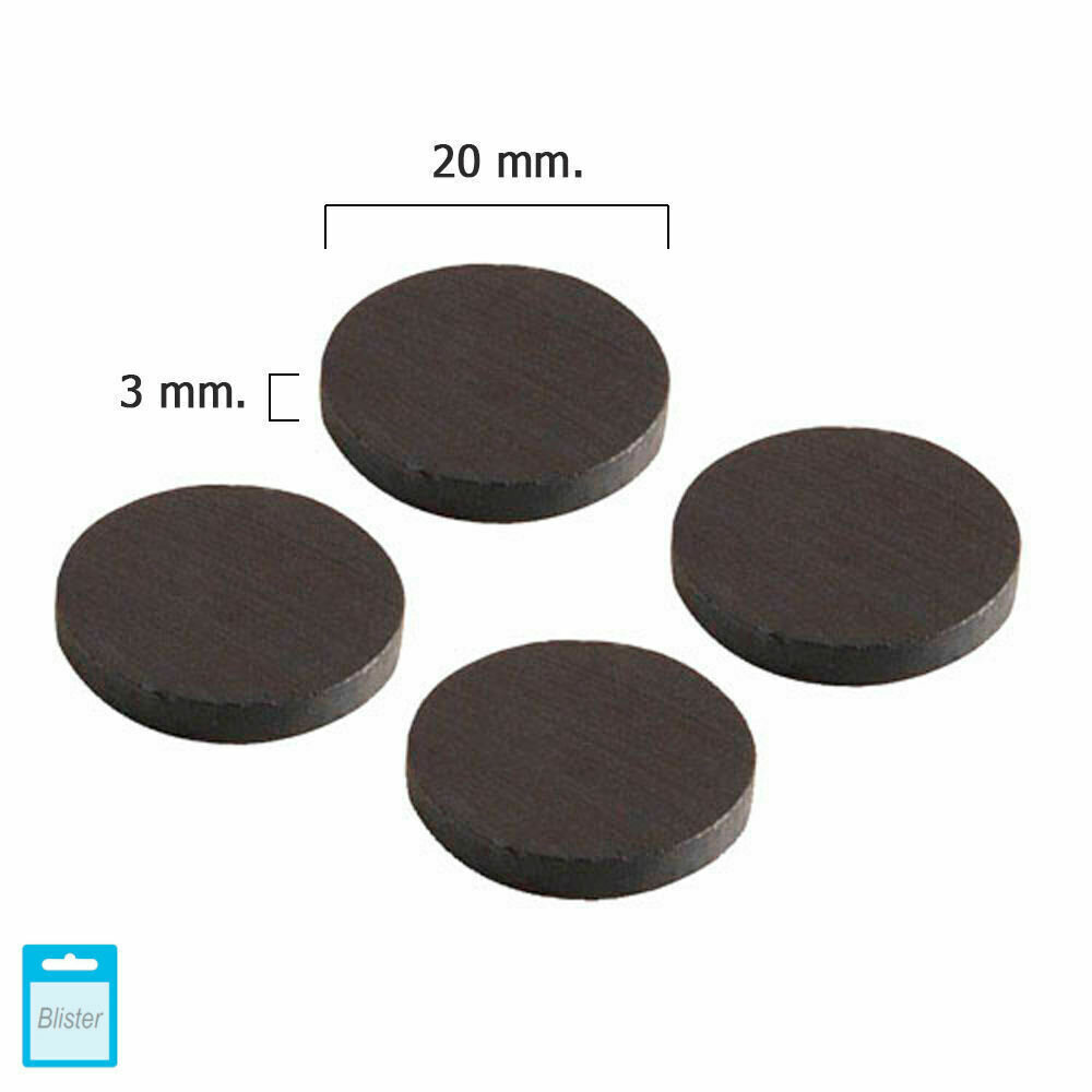 Iman Wolfpack Ferrita Disco � 20x3 mm. (Blister 4 Piezas)