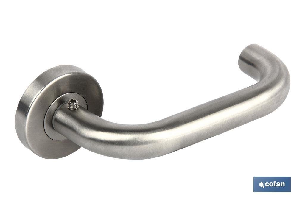 JUEGO MANIVELA INOX "PARIS" SS304 ROSETA REDONDA