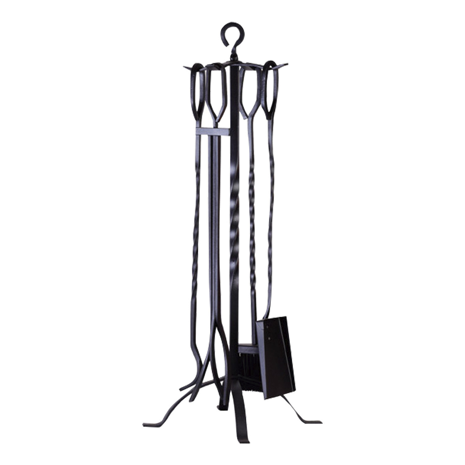Juego Atizadores Forjado Negro 64 cm. 5 piezas