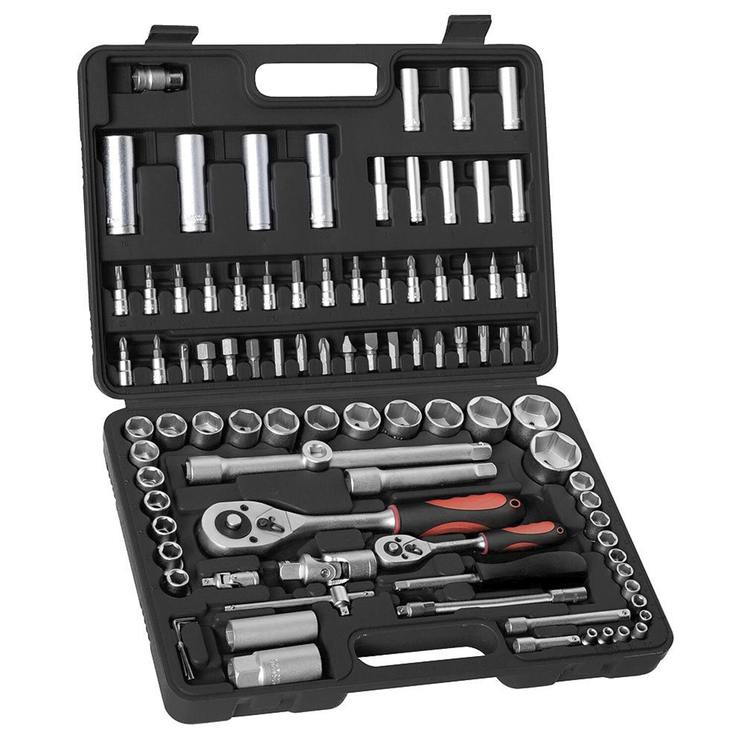 Juego Completo Llaves Vaso, kit 94 Piezas, 1/4"-1/2", Acero Vadaio, Con Maletin