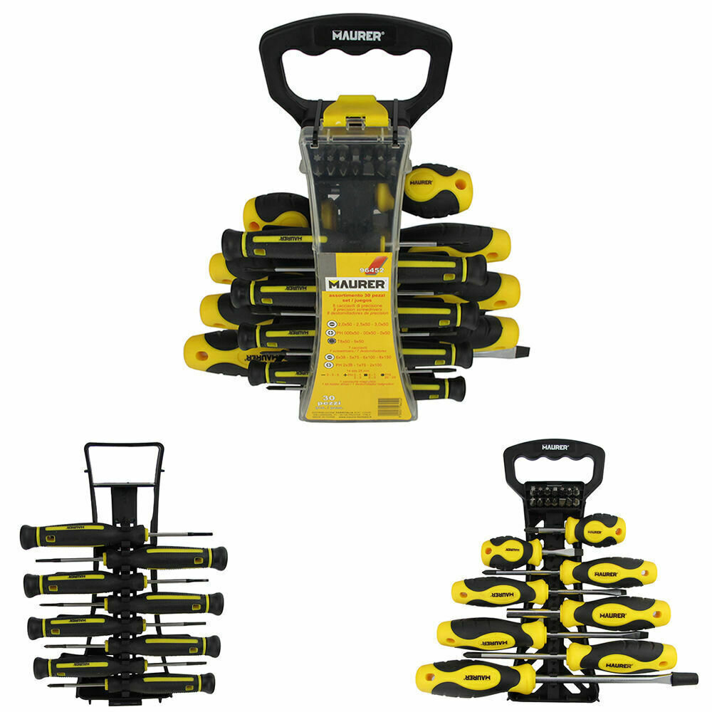 Juego Destornilladores con puntas 30 piezas Con Soporte
