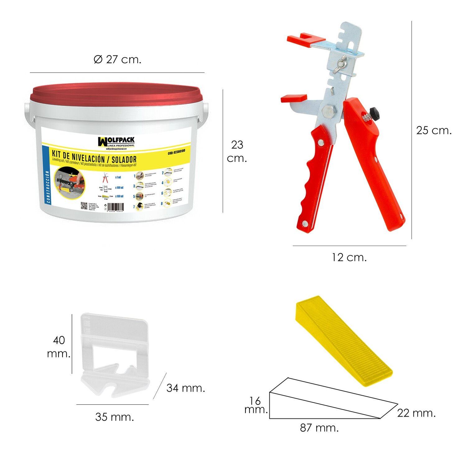 Kit Nivelador Solador (Pistola, calzos y cu�as)