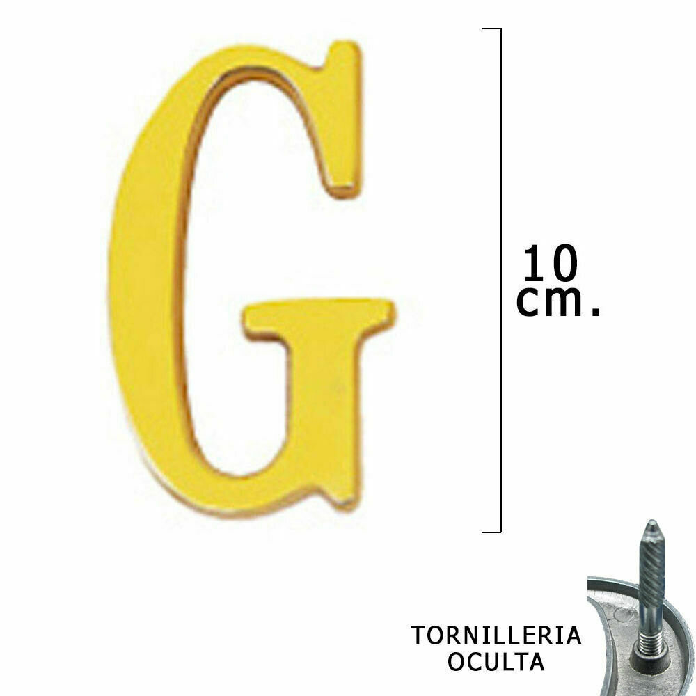 Letra Lat�n "G" 10 cm. con Tornilleria Oculta (Blister 1 Pieza)