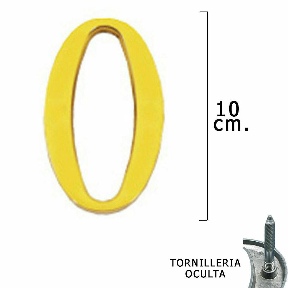 Letra Lat�n "O" 10 cm. con Tornilleria Oculta (Blister 1 Pieza)