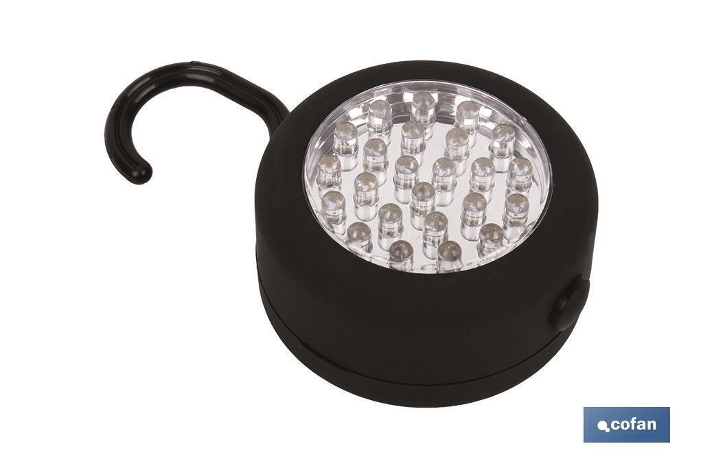 L�MPARA 24 LED REDONDA IM�N/GANCHO